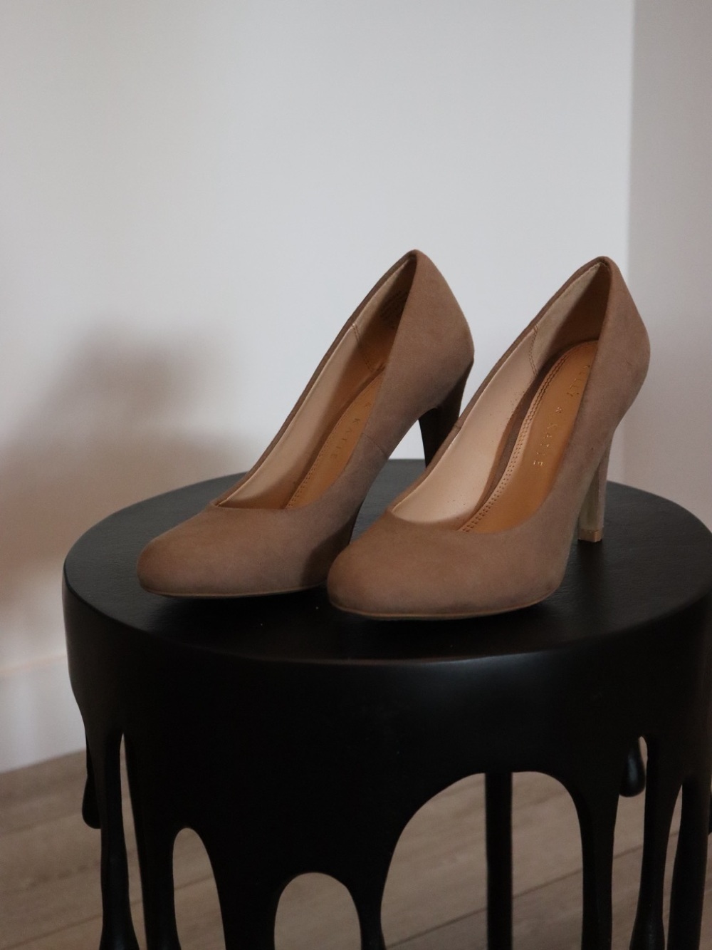Kelly & Katie Taupe Suede Pumps
